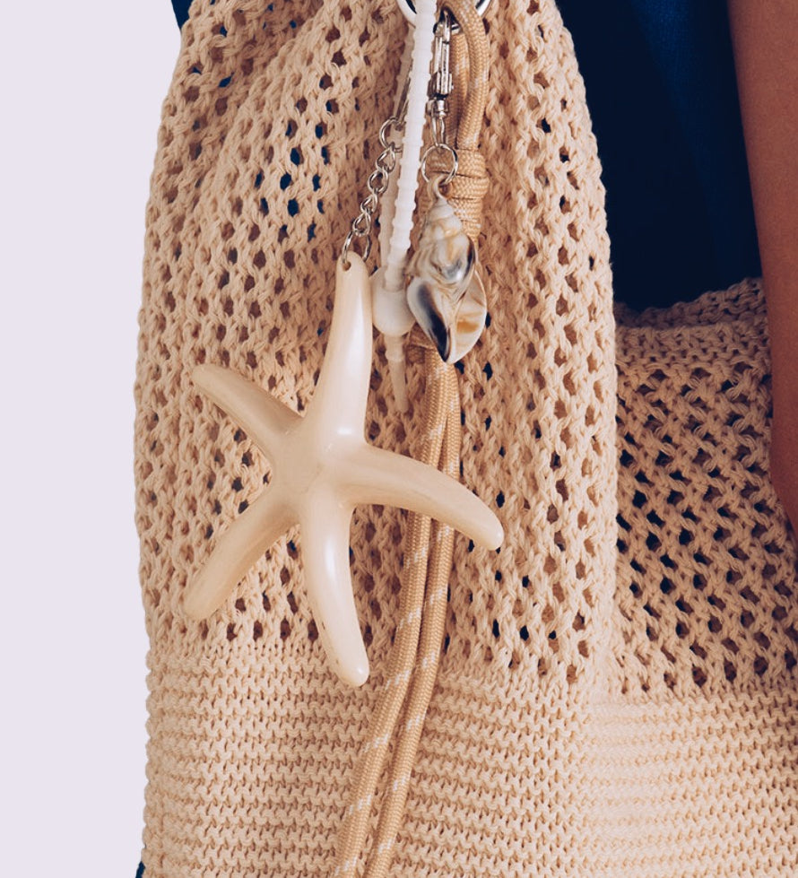 Grigri de sac Lou - coquillage, étoile de mer - VAVAIA