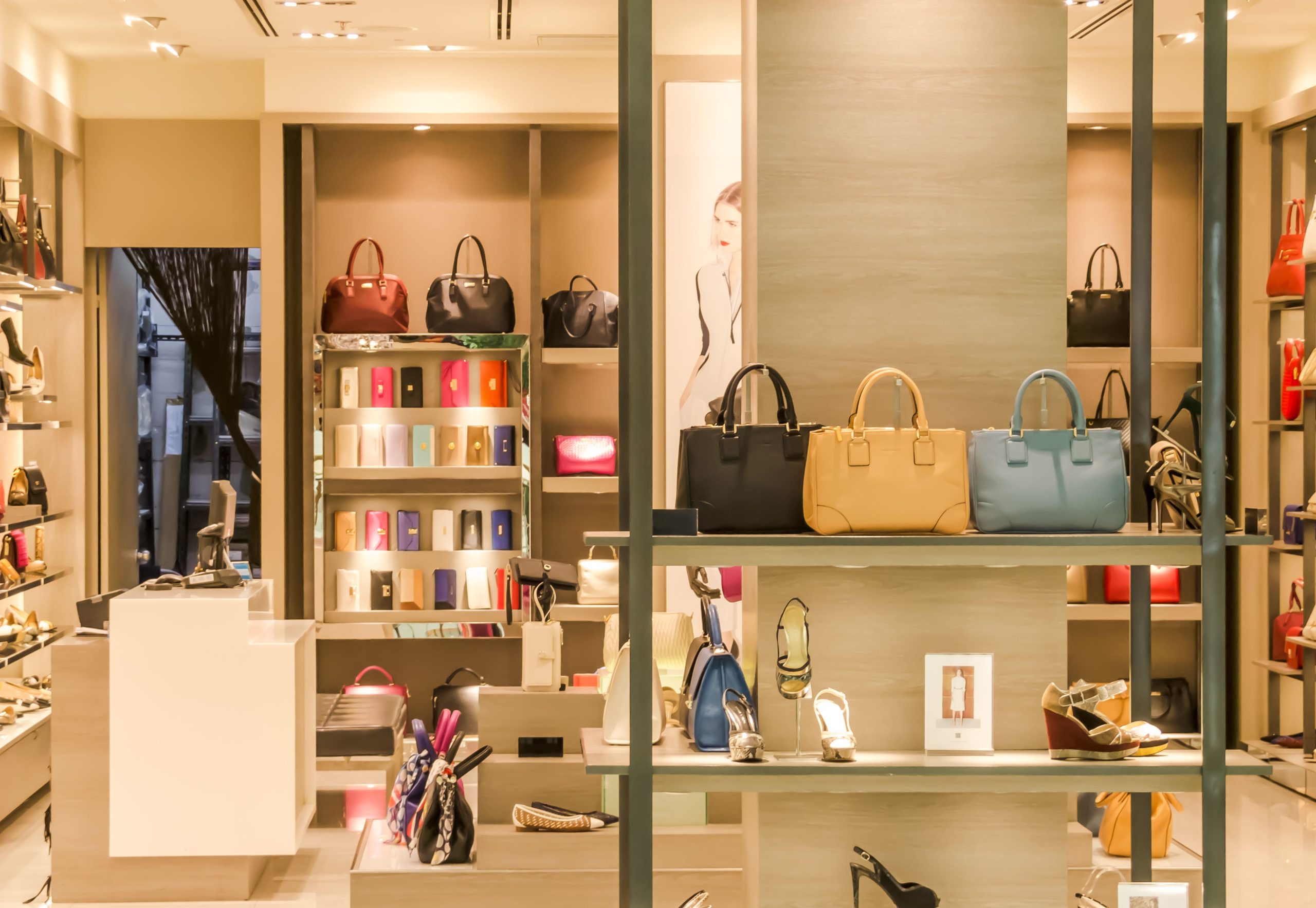 Maroquinerie élégante avec sacs et chaussures